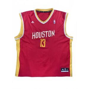Houston Rockets Jersey Mens Red NBA Basketball James Harden Adidas - Size 2XL